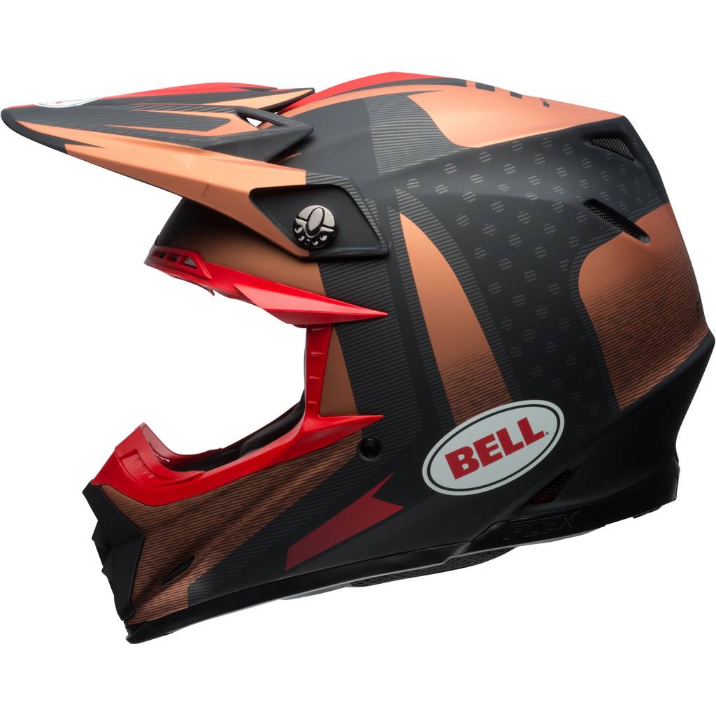 Bell Moto-9 Flex Off-Road Motorcycle Helmet Matte Copper/Black Vice, Medium 