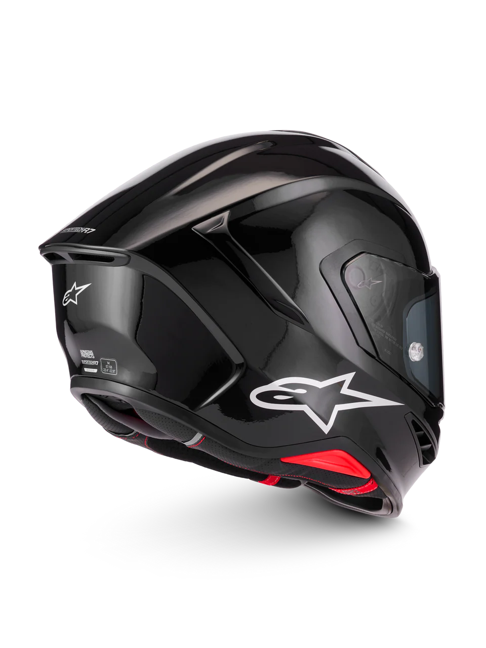 Alpinestars S-R7 Solid Helmet ECE06/DOT - Black Glossy - Image 5