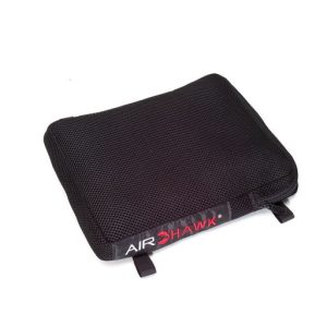 Airhawk 11" x 9" Cruiser Pillion Motorcycle Seat Cushion - Lightweight Portable Inflatable Multi-Cell Air Pad with Mesh Cover