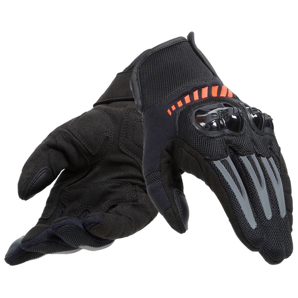 Dainese Mig 3 Air Textile Gloves Black/Hi-Viz Red